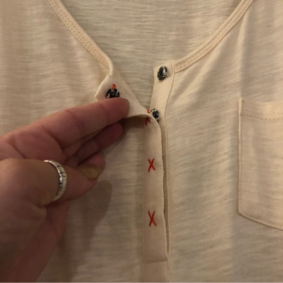 Comme Toi Cream and Red Striped Sleeveless Dress - Size Small - Picture 3 of 10